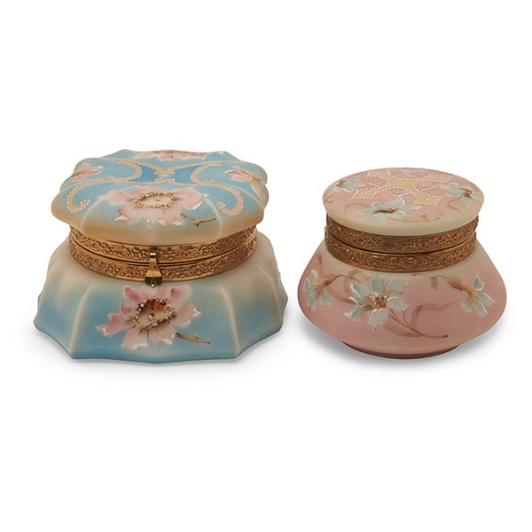 C.F. Monroe Company Nakara boxes, two largest: 6.5"dia (1 of 1)