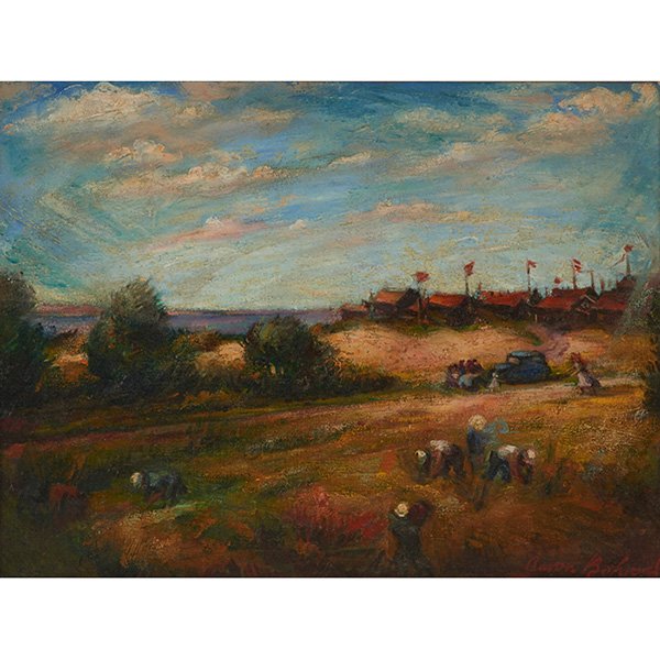 Aaron Bohrod, (American, 1907-1992), Working Day, oil: Aaron Bohrod, (American, 1907-1992), Working Day, oil on canvasboard, signed lower right, 15" x 20"