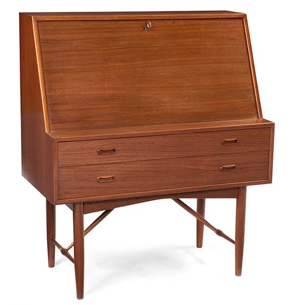 Danish drop-front desk 39.5"w x 19.75"d x 45.5"h (1 of 2)