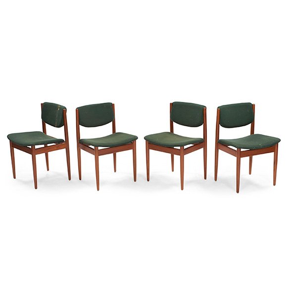 Finn Juhl (1912-1989) France & Sons model 197 chairs, 4 (1 of 1)