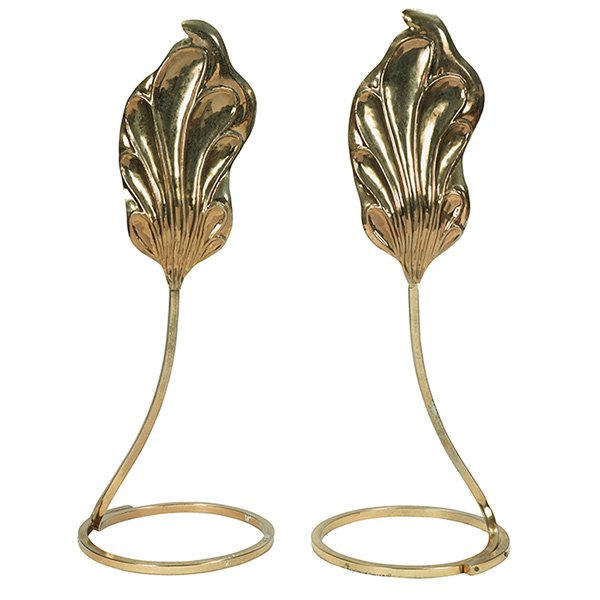 Carlo Giorgi for Bottega Gadda Leaf lamps, pair 25.75" (1 of 1)