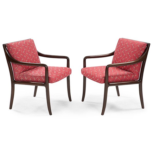Edward Wormley (1907-1995) for Dunbar	  armchairs, pair (1 of 1)