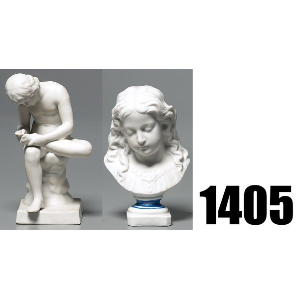 Katzenhutte figurine, w/Parian Ware figurine