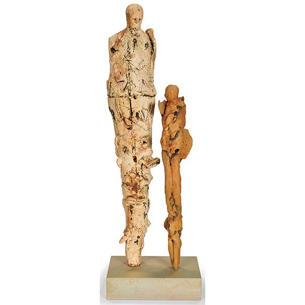 Susana Espinosa, (Argentinian, b. 1933), Untitled: Susana Espinosa, (Argentinian, b. 1933), Untitled (Two Figures), ceramic, 27"h x 8"w x 4"d Provenance: Provenance: Galeria Botello, Hato Rey, Puerto Rico