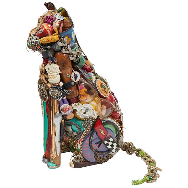 Leo Sewell, (American, b. 1945), Cat: Leo Sewell, (American, b. 1945), Cat, mixed media, 14"h x 7"w x 8"d. Provenance: Provenance: MC Gallery, Minneapolis, Minnesota