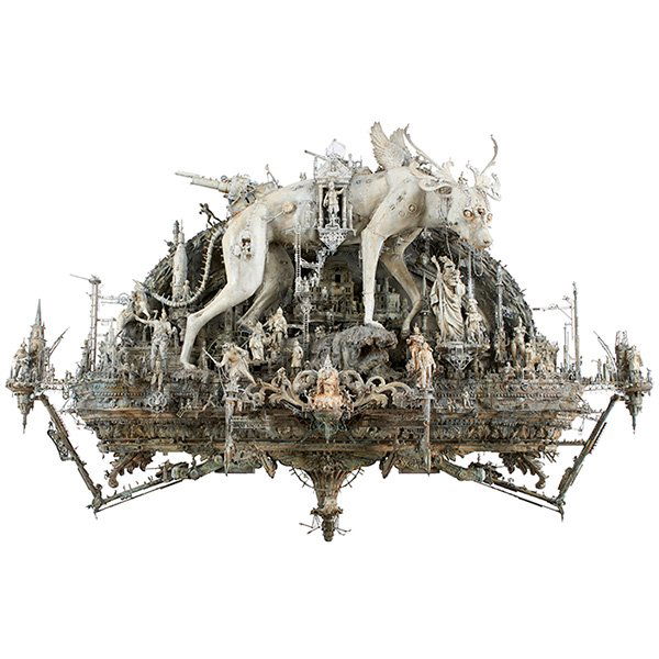 Kris Kuksi, (American, b. 1973), The Plague Parade:: Kris Kuksi, (American, b. 1973), The Plague Parade: Opus 3, 2010, mixed media assemblage, 46"h x 73"w x 17"d. Provenance: Provenance: Joshua Liner Gallery, New York, New York Literature: Kris Kuksi, K
