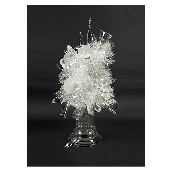Beth Lipman, (American, b. 1971), Column V, 2014: Beth Lipman, (American, b. 1971), Column V, 2014, glass, glue, 34"h x 21"w x 21"d. Provenance: Provenance: Claire Oliver Gallery, New York, New York