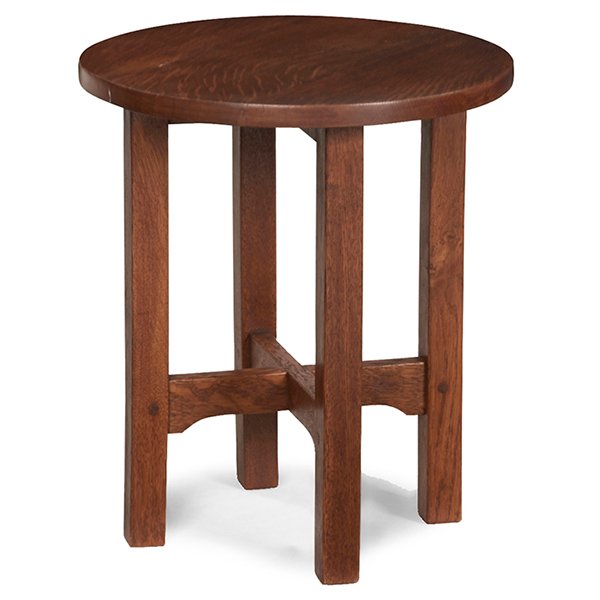 Gustav Stickley tabouret, #601 14"dia x 16"h (1 of 1)