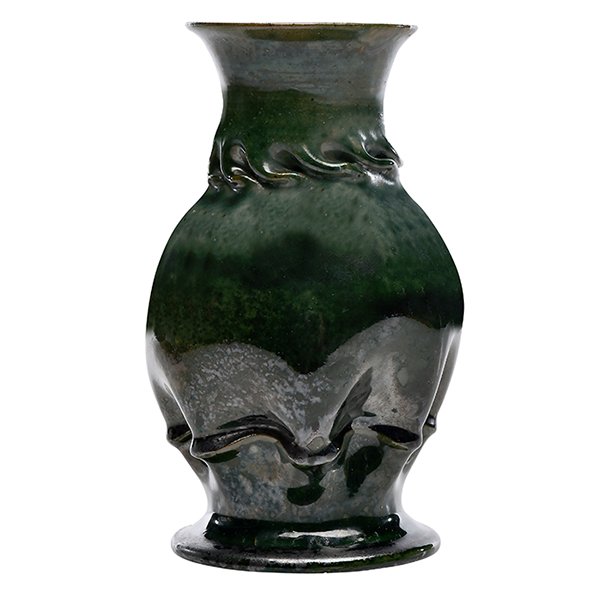 George Ohr (1857-1918) vase 4"dia x 6.5"h (1 of 1)