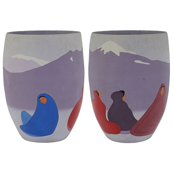 Rudolph Carl Gorman (1931-2005) Taos Mountain vase (1 of 3)