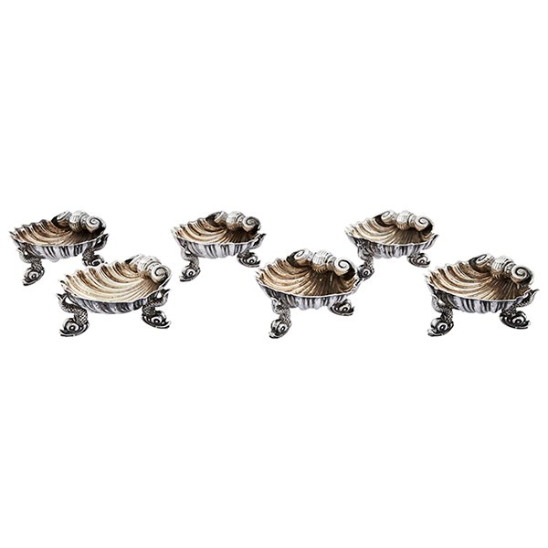 Alexander Macrae salt cellars, set of six 2 1/4"w x 2 (1 of 1)