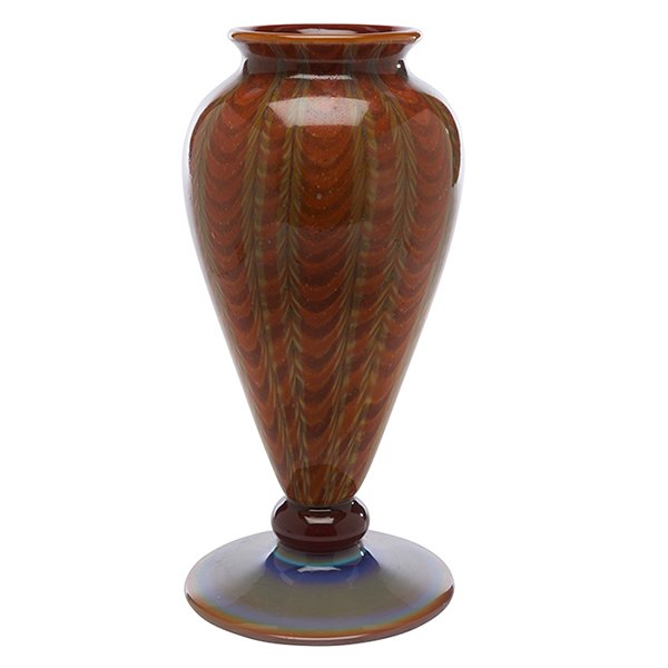Arthur Douglas Nash (1882-1940) vase 4"dia x 8.5"h: Arthur Douglas Nash (1882-1940) vase, New York, NY, glass, signed, 4"dia x 8.5"h