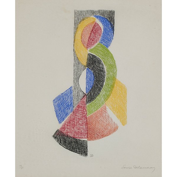 Sonia Delaunay, (Ukrainian, 1885-1979), Untitled, color (1 of 2)