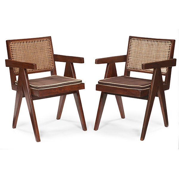 Pierre Jeanneret (1896-1967) Office Armchair, pair, (1 of 2)