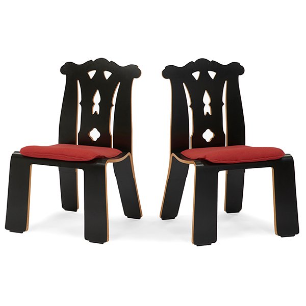 Robert Venturi (b. 1925) for Knoll Intl chairs pair (1 of 1)