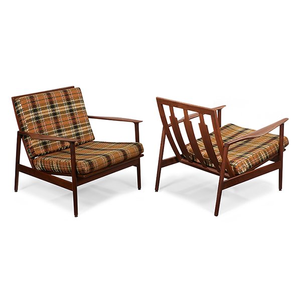 Ib Kofod-Larsen (1921-2003) for Selig lounge chairs, (1 of 2)