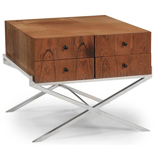 Milo Baughman style occasional table 23.5"w x 26.5"d x (1 of 1)