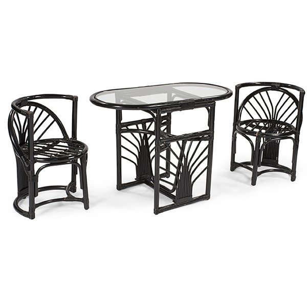 Mid-century, in the manner of Thonet bistro table and (1 of 2)