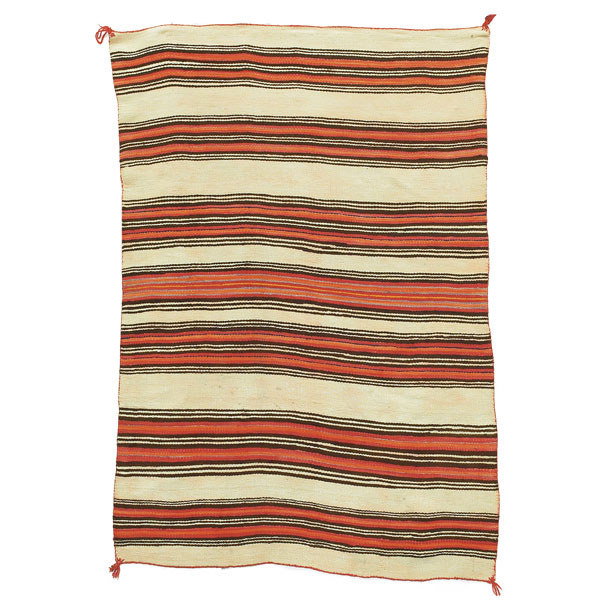 Navajo rug, striped pattern in red
