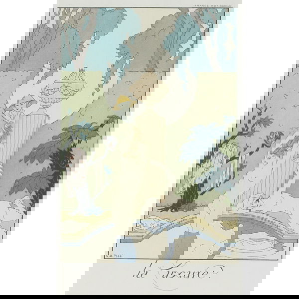 Georges Barbier (French, 1882-1932) "La Luxure", p: Georges Barbier (French, 1882-1932) "La Luxure", print, signed, dated 1924, matted, framed, 6" x 4