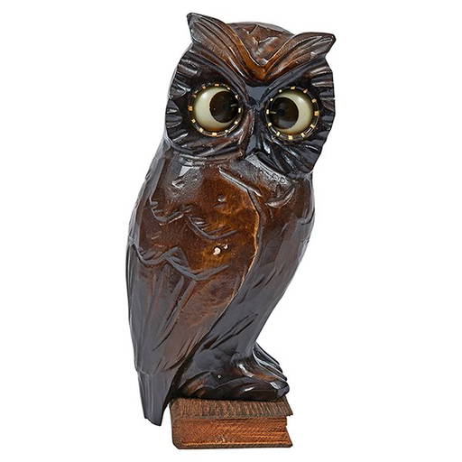 Oswald Uhrenfabrik Owl on a Book rolling eye clock Aug 13, 2016
