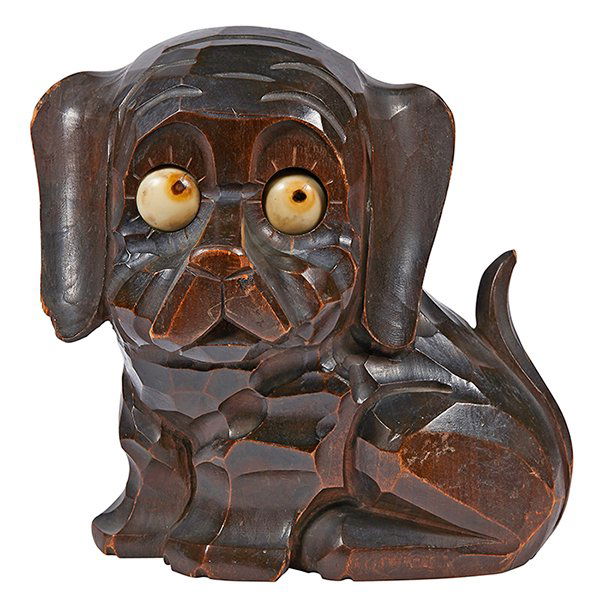 Oswald Uhrenfabrik Dachshund rolling eye clock, #579 (1 of 1)