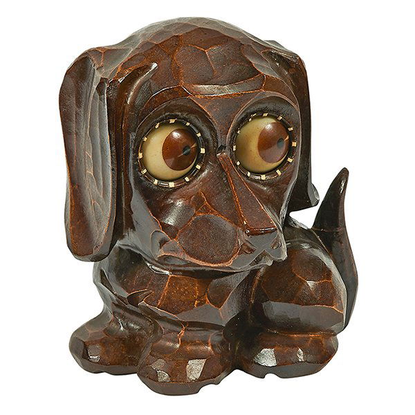 Oswald Uhrenfabrik Dachshund rolling eye clock (1 of 1)
