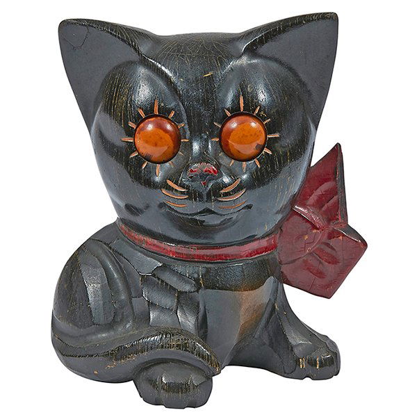 Oswald Uhrenfabrik Kitten rolling eye clock, #305 (1 of 1)