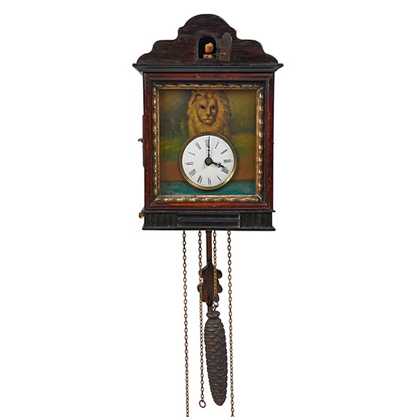 Antique Blinking Lion cuckoo wall clock (1 of 1)