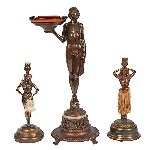 Vintage Hula Dancer and Sally Rand Feather Dancer (1 of 1)