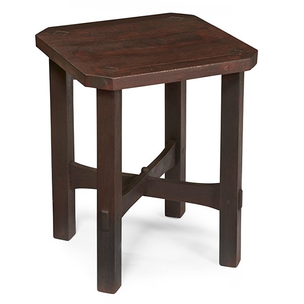 Gustav Stickley Cut-corner tabouret, #52 17"w x 17"d x (1 of 1)