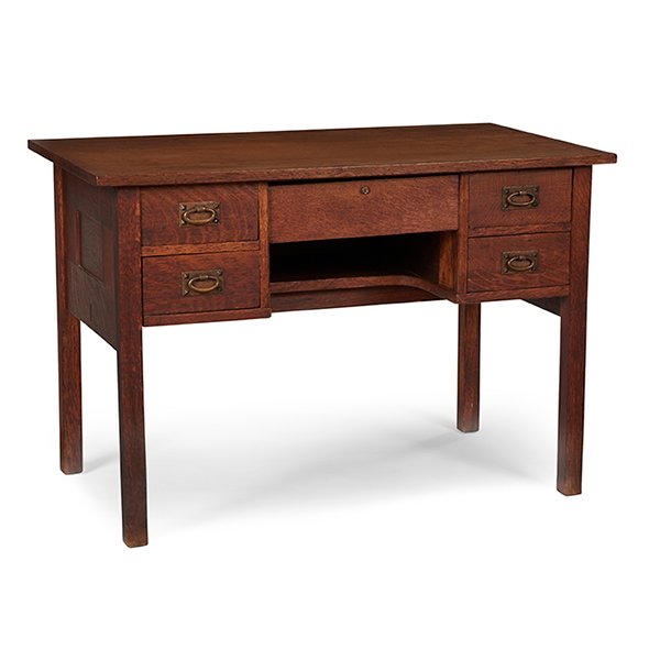 Gustav Stickley desk, #709 43"w x 24"d x 29"h (1 of 1)