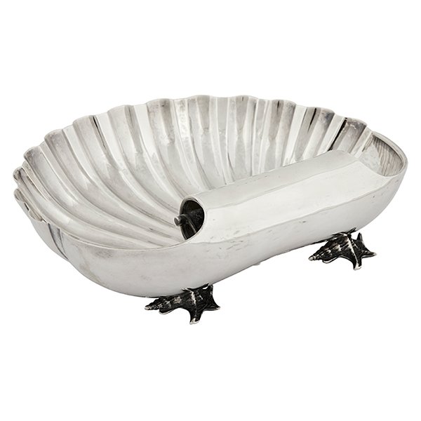Buccellati Shell bowl on conch shell feet 9"w x 7"d x 2 (1 of 1)