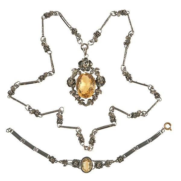 German Arts & Crafts demi-parure: necklace and bracelet (1 of 1)