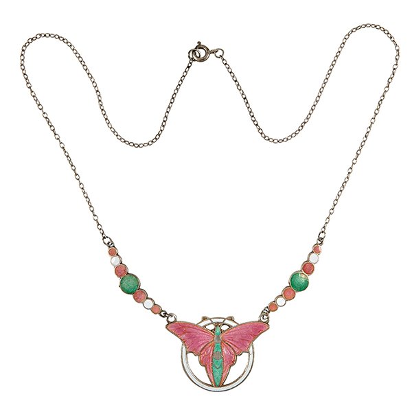 Art Deco Butterfly pendant necklace pendant: 1 1/2"w x (1 of 1)