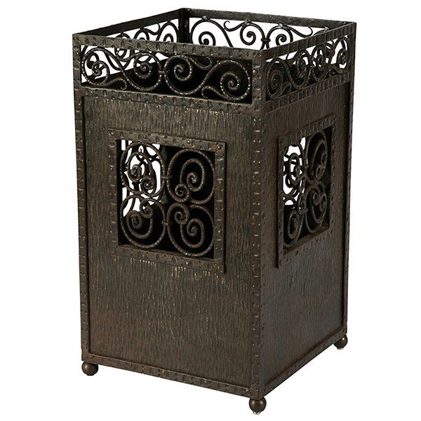 French Art Nouveau waste basket 10.5"w x 10.5"d x (1 of 1)