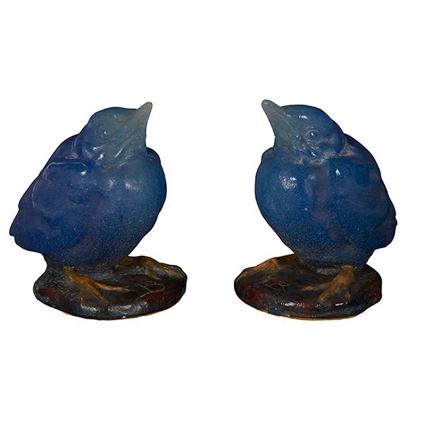 Almeric Walter (1870-1959) Bird figure, pair 3.75"w x (1 of 1)