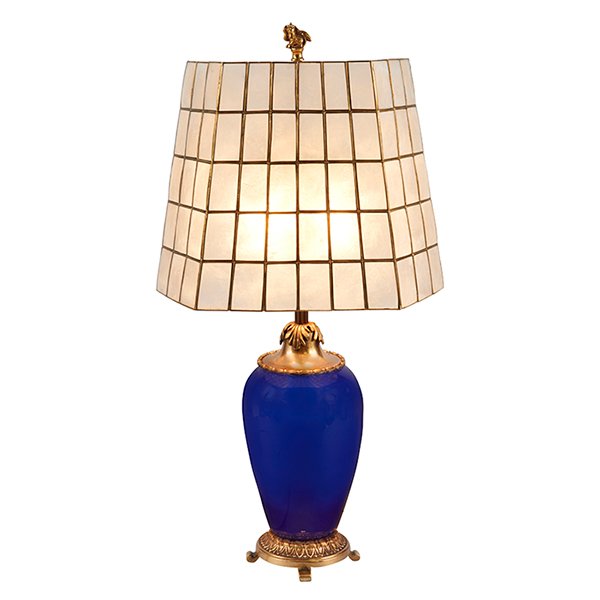 Steuben Glass Works table lamp overall: 14.5"w x 10"d x (1 of 1)