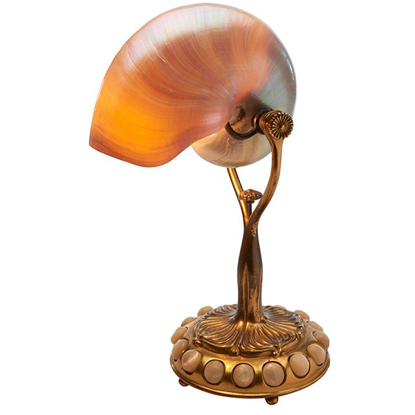 Tiffany Studios Nautilus desk lamp, #28629 8"w x 12"h (1 of 1)