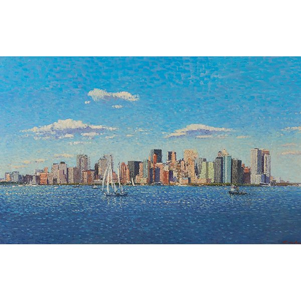 Niek Van Der Plas, (Dutch, b. 1954), New York, oil on (1 of 2)