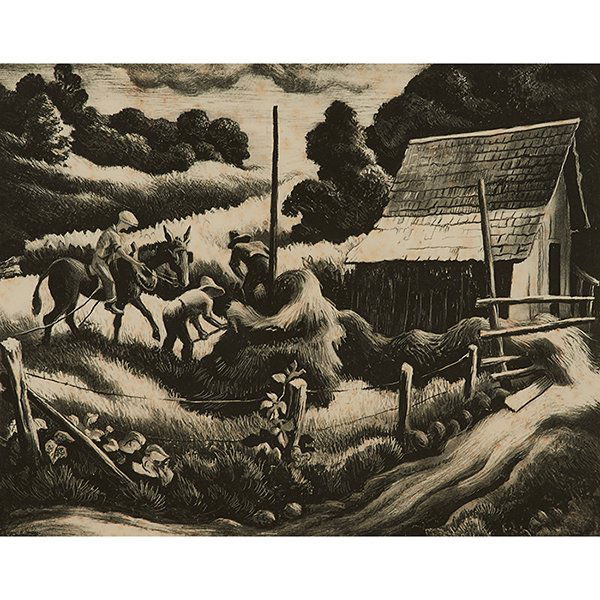 Thomas Hart Benton, (American, 1888-1975), Haystack, (1 of 2)