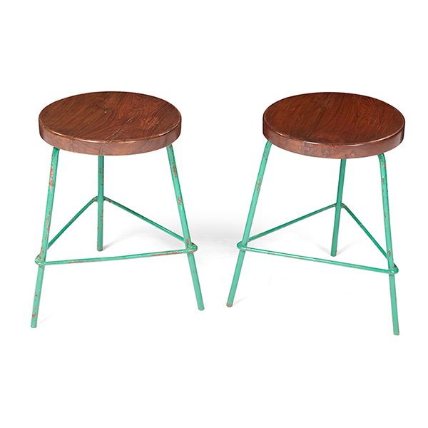 Pierre Jeanneret (1896-1967) Architect's stools, pair, (1 of 1)