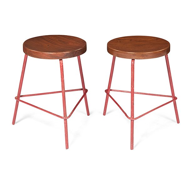 Pierre Jeanneret (1896-1967) Architect's stools, pair, (1 of 1)