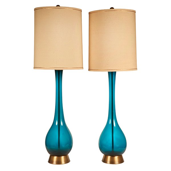 Blenko Glass Company, attribution large table lamps, (1 of 1)