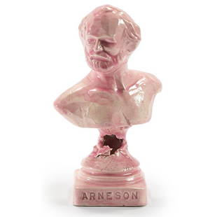 Robert Arneson (American, 1930-1992), Self Portrait: Robert Arneson (American, 1930-1992), Self Portrait Trophy Bust, 1978, glazed ceramic, stamped and dated, 7.5"h