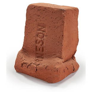 Robert Arneson (American, 1930-1992), Brick, ceramic,: Robert Arneson (American, 1930-1992), Brick, ceramic, 6"h x 6"w x 5"d