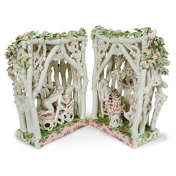 Chris Antemann (American, b. 1970), Love Shack, 2009,: Chris Antemann (American, b. 1970), Love Shack, 2009, porcelain, 26"h x 25"w x 18"d (closed) Provenance: Ferrin Gallery, Pittsfield, Massachusetts