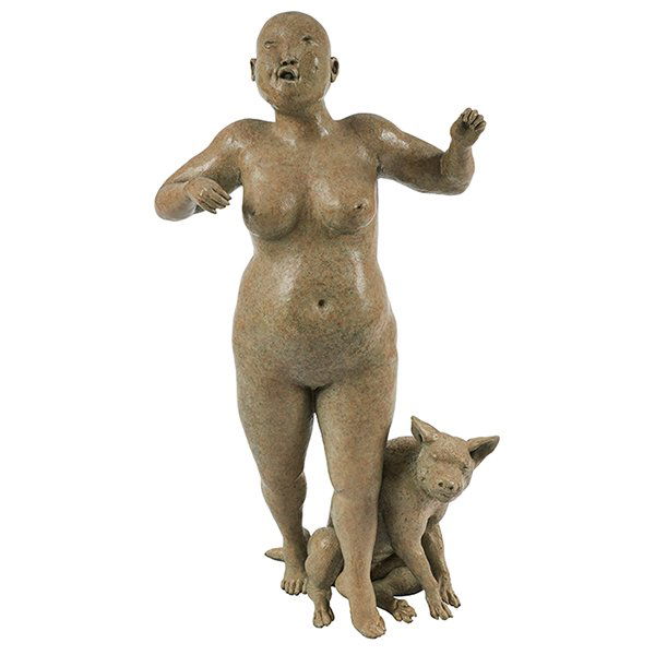 Esther Shimazu (American, b. 1957), Lady with Dog, (1 of 1)