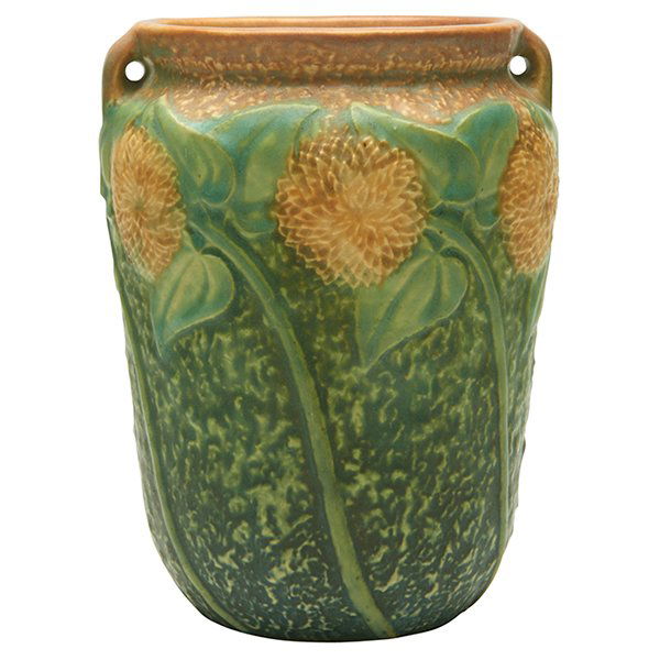 Roseville Pottery Co., Sunflower two-handled vase, (1 of 1)
