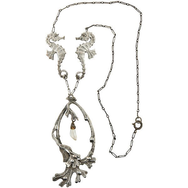 Edouard-Aime Arnould, Seahorse and Seaweed necklace, (1 of 1)